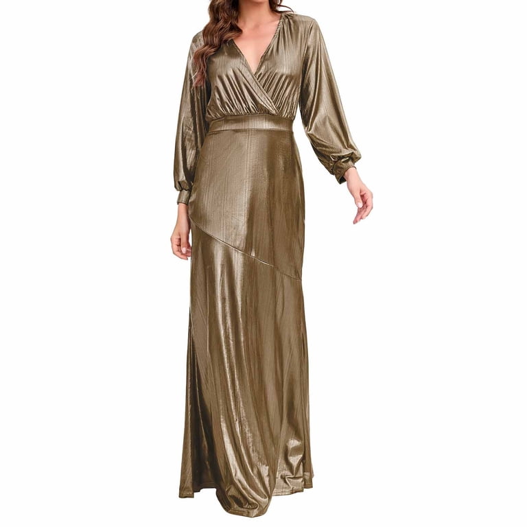 QUYUON Wedding Dresses Clearance Solid Color Sleeveless Full Dress