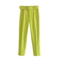 thumbnail image 1 of QUYUON Wide Leg Sweatpants Women Fashion Casual Spring Summer Full Length Pants Women Pants Long Pant Leg Length Cargo Pant Style N-7644 Green XS, 1 of 1
