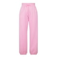 thumbnail image 1 of QUYUON Womans Pants Sale Casual Loose Sports Sweatpants Trousers Drawstring Fleece Pants Women Work Pants Long Pant Leg Length Activewear Style P8516 Pink S, 1 of 9