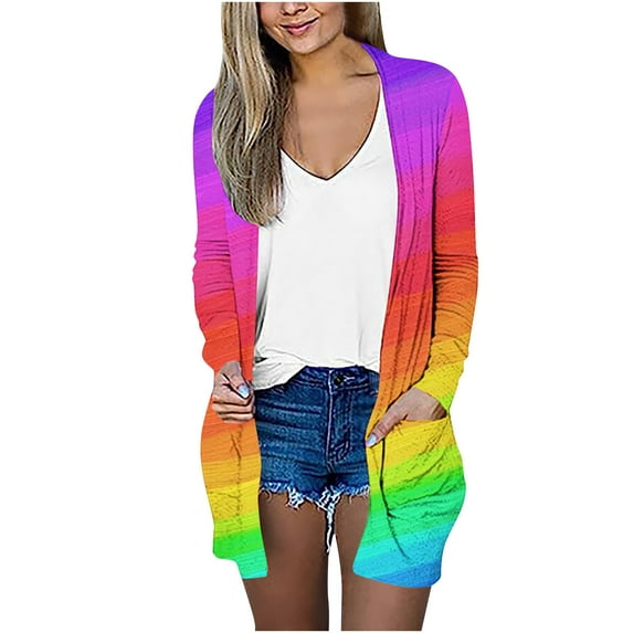 QUYUON Women Cardigan Sale Long Sleeve Long Sweater Cardigan Ladies Long Cardigans for Women Lightweight Cardigan Jacket Style C-1471 Fall Cardigan Sweater Outerwear Coat Cardigan Tops