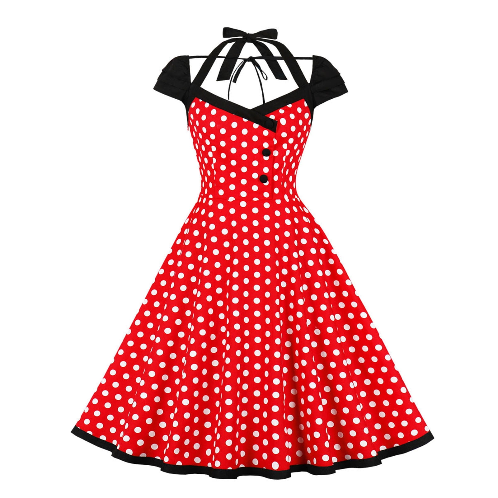 fitted lace wedding dress Vintage Red Halter Dress with Pockets