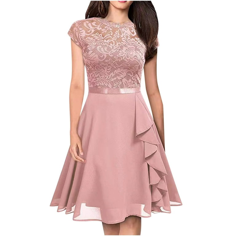 Elegant Floral Print Lace Up Half A Turtleneck A Line Dresses Elegant Floral Print Lace Up Half A Turtleneck A Line Dresses