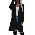 thumbnail image 1 of QUYUON Womens Cardigan Jackets Lightweight Deals Long Sleeve Cardigan Jacket for Women Womens Fall Cardigan Sweaters Cardigan Jacket Style Q-3843 Fall Cardigan Sweater Outerwear Coat Black L, 1 of 9
