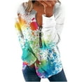 thumbnail image 1 of QUYUON Womens Long Sleeve Shirts Discount Half Zip Sweatshirts Women Tie Dyed Casual Crew Neck Long Sleeve Tops Quarter Zip Pullover Sweaters Soft Lightweight Sweatshirts Multicolor-W XL, 1 of 5