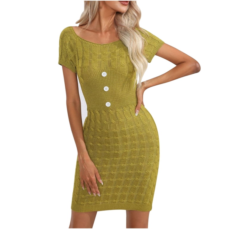 green emerald velvet dress Intuitions Long Sleeve Ribbed Knit Dress Green main image 1