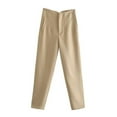 thumbnail image 1 of QUYUON Womens Sweatpants Discount Fashion High Waist Straight Leg Casual Pants Suit Sweat Pants Womens Long Pant Leg Length Casual Style P6834 Khaki S, 1 of 2