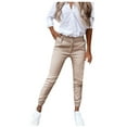 thumbnail image 1 of QUYUON Yoga Pants with Pockets for Women Deals Solid Color Comfortable Leisure Pants High Waist SweatPants Length Pants Womens Joggers Full Length Pant Leg Workwear Style P1107 Khaki S, 1 of 9