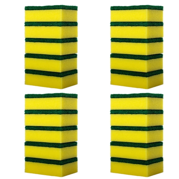QVNFKO Individually Wrapped Sponges 5 Pack Kitchen Dishwashing Sponge Bulk, Non Scratch Dishes Scouring Pad Dishcloth, For Household Cleaning Dishes C Clearance