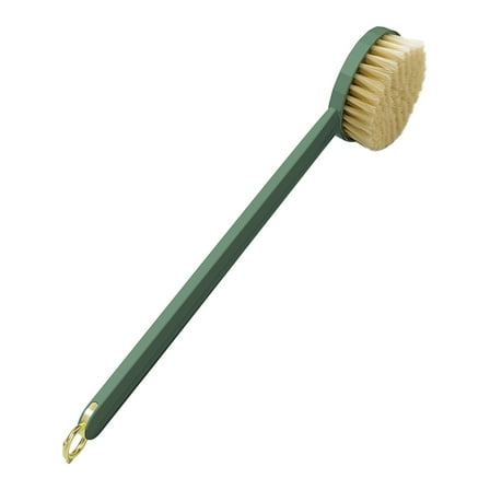 QVNFKO Shower Brush with Soft and Stiff Bristles, Bath Dual-Sided Long Handle Back Scrubber Body Exfoliator for Wet or Dry Brushing D Clearance