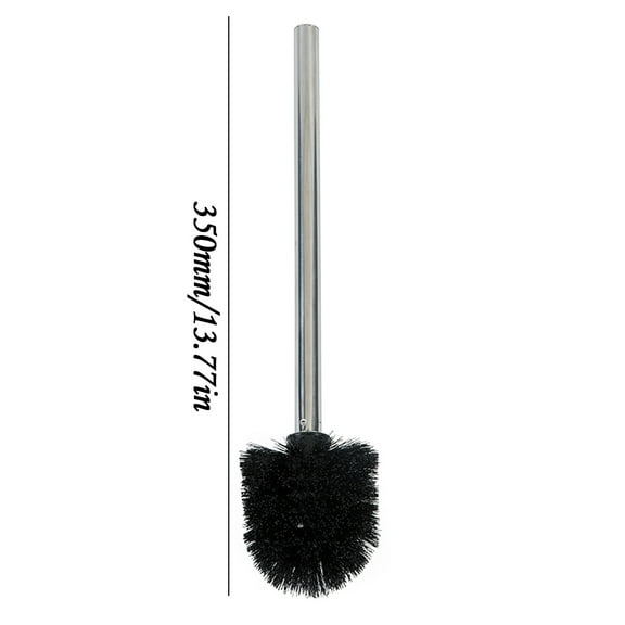 QVNFKO Toilet Brush Free Standing Stainless Steel Toilet Brushes Including Brush Heads Scrubber Brush with Stiff Bristles for Deep Cleaning Black Clearance