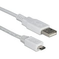 thumbnail image 1 of QVS 0.5-Meter Micro-USB Sync & Charger Cable for Smartphone, Tablet, MP3, PDA and GPS, White, 1 of 2