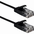 thumbnail image 1 of QVS 14ft Slim CAT6 Gigabit Ethernet Space Saver Black Patch Cord, 1 of 2