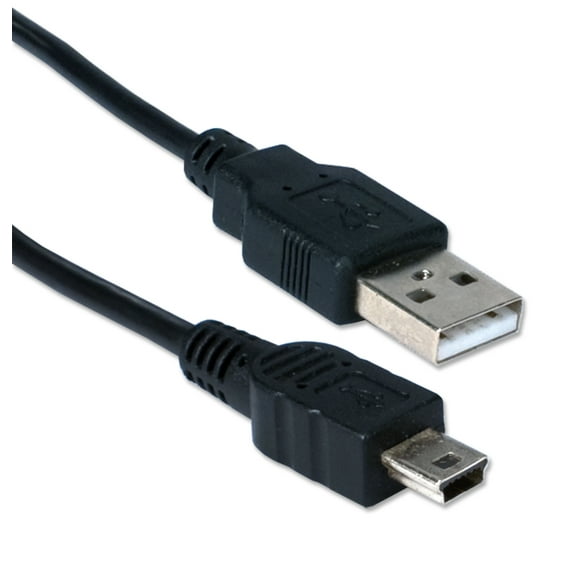 QVS 15ft USB 2.0 Type A Male to Mini B Male Sync & Charger Cable for Smartphone/Tablets/MP3/PDA and GPS