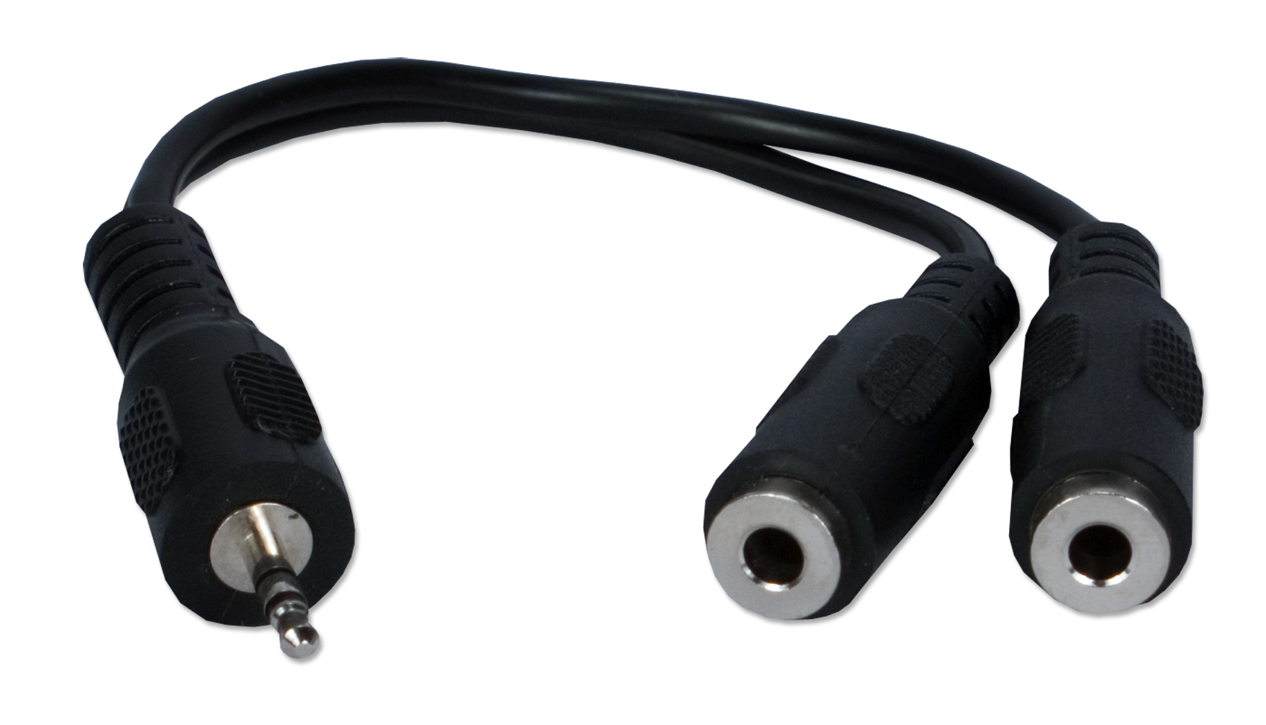 QVS 2.5mm Mini-Stereo Male to Two 3.5mm Female Speaker Splitter Cable - image 1 of 3