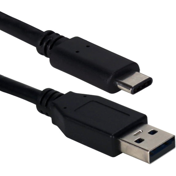 QVS 2-Meter USB-C to USB-A 2.0 Sync & Charger Cable