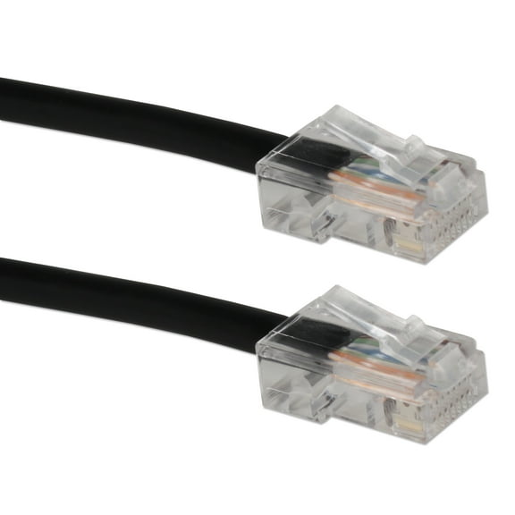QVS 200ft CAT6 Gigabit Solid Black Patch Cord with POE Support