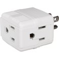 thumbnail image 1 of QVS 3-Outlets Compact Space-Saver Grounded Power Outlet Splitter, 1 of 2
