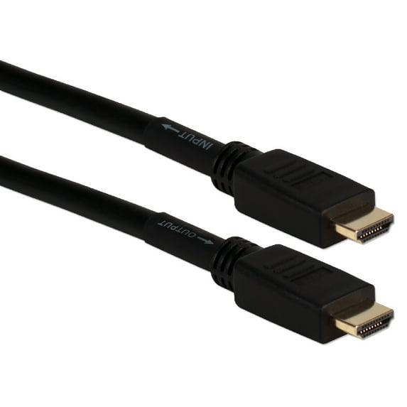 QVS 30M HDMI UltraHD 4K with Ethernet Active Cable, Black