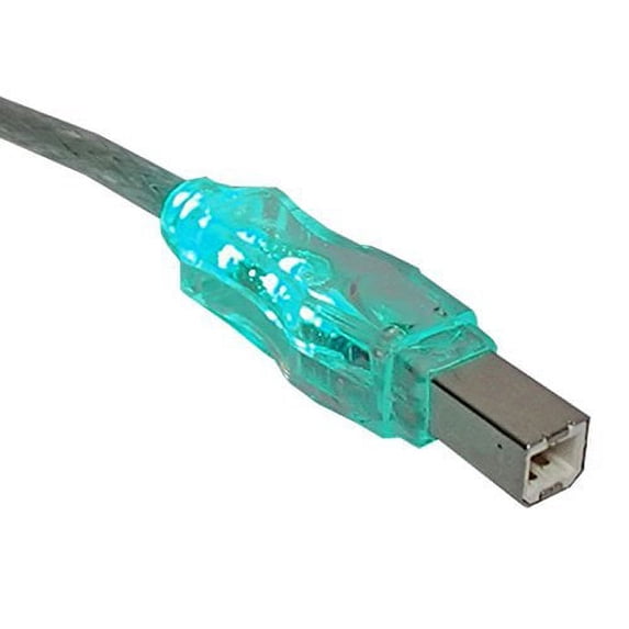 QVS 6-Feet USB 2.0 Translucent Lighted Cable with Green LEDs (CC2209C-06GNL)