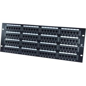QVS C5PNL-96E 96 Port 350 MHz CAT5e & RJ45 110 Block Patch Panel