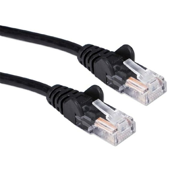QVS CC715-75BK 75 ft. CAT6 Gigabit Flexible Molded Black Patch Cord