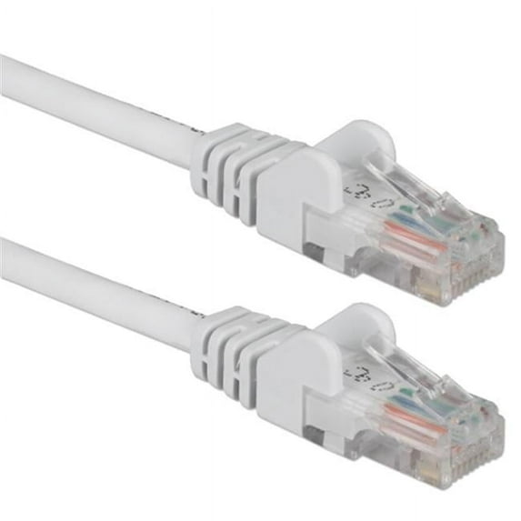 QVS CC715-75WH 75 ft. CAT6 Gigabit Flexible Molded White Patch Cord