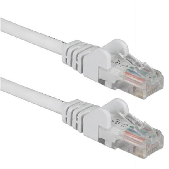 QVS CC715-75WH 75 ft. CAT6 Gigabit Flexible Molded White Patch Cord