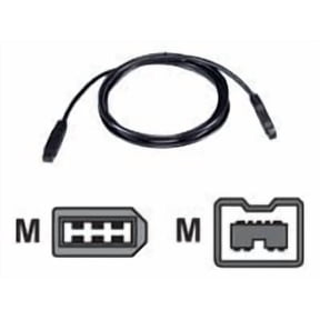 QVS Firewire Cable - Male FireWire - Male FireWire - 6ft - Black