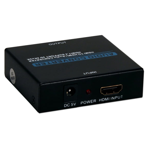 QVS HDMI 4K Audio De-Embedder/Extractor with HDMI Pass Through Port