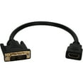 thumbnail image 1 of QVS HDVIX-1F 1Ft Dvi Male To Hdmi Female 4K Ultrahd Conversion Adaptor Cable, 1 of 2