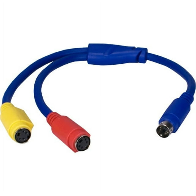 QVS Premium S-Video Mini4 Male to Two Female Splitter Cable