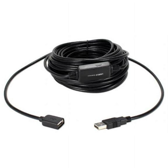QVS USB2-RPTR-50 50 ft. USB 2.0 480Mbps Active Extension Cable