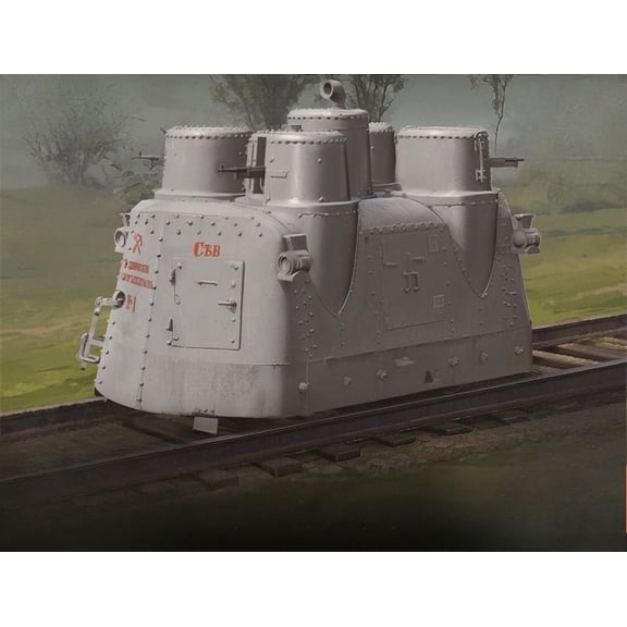 QW Q09007 1/72 Russian Armoured Railcar Heavy Type Assembly Model Kit 2 in1
