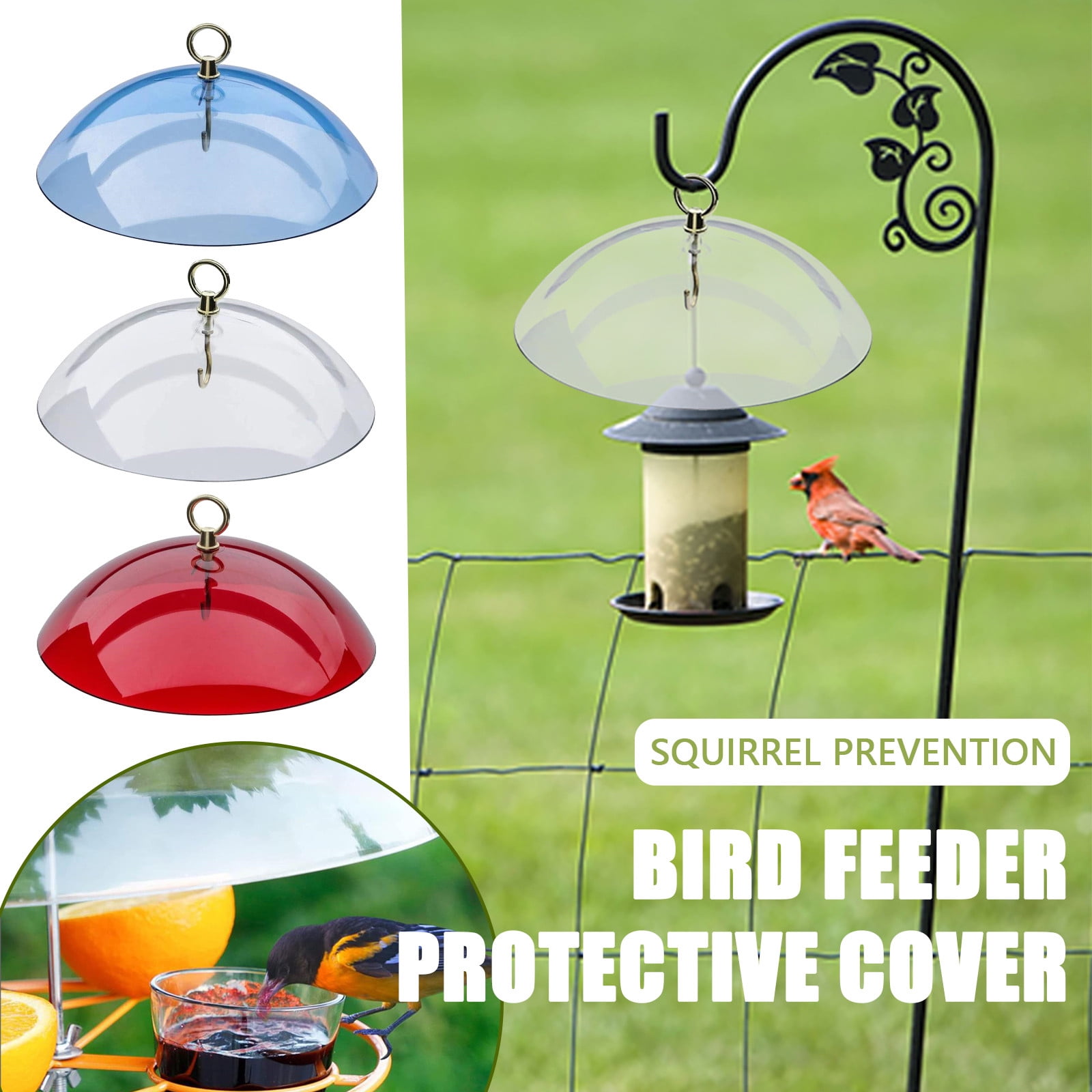 QWANG Baffle for Bird Feeders Weather Guard Protective Dome for Rain Snow Sun Mealworm Feeders