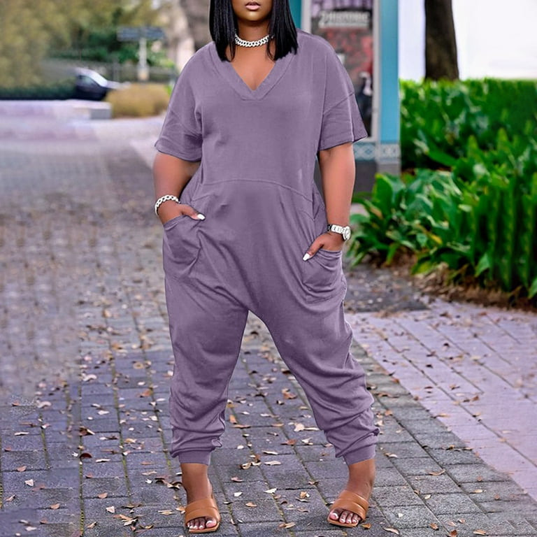 Fashion Street Solid Backless V Neck Loose Jumpsuits Fashion Street Solid Backless V Neck Loose Jumpsuits