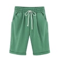 thumbnail image 1 of QWANG Women's Shorts, French Terry Bermuda Pocket Shorts, Jersey Knit Fleece Shorts, Women's Bermuda Shorts, 11", 1 of 3