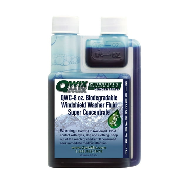 QWC8 oz. Biodegradable Windshield Washer Fluid Concentrate