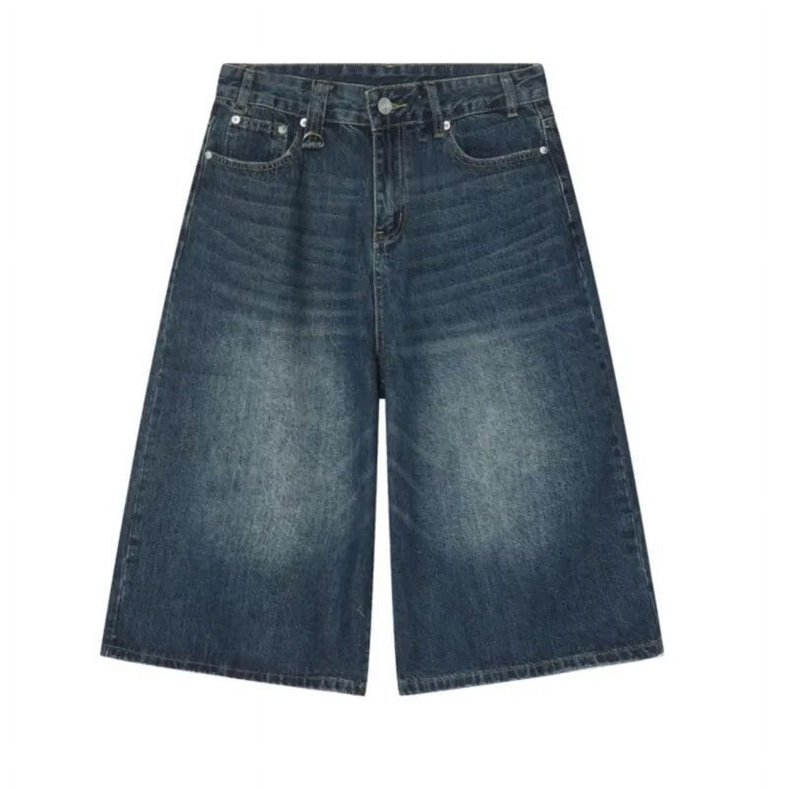 SHENHE Boys' Baggy Denim Shorts – Wide Leg Knee-Length Bermuda Jeans For Summer Casual Wear