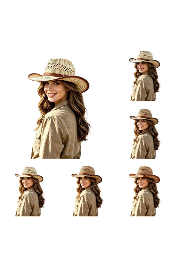 Classic Cowboy Hat Western Headwear for Outdoor Riding and Ranch Work