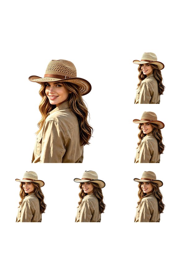 Classic Cowboy Hat Western Headwear for Outdoor Riding and Ranch Work