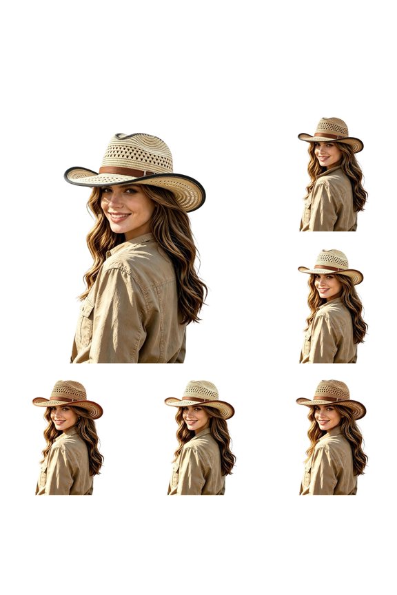 Classic Cowboy Hat Western Headwear for Outdoor Riding and Ranch Work