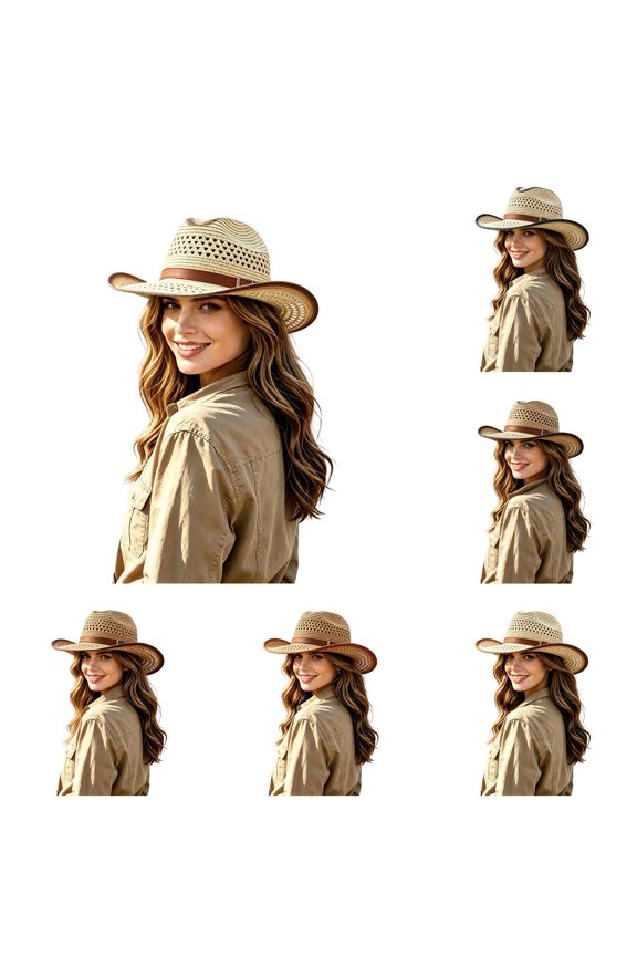 Classic Cowboy Hat Western Headwear for Outdoor Riding and Ranch Work