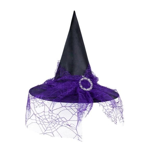 SHUNSUI Halloween Witch Headdress Hat for Adults and Kids Party Accessory One Size