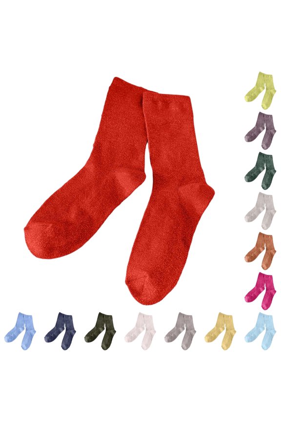 Japanese Style Sheer Stockings Glitter Thread Thin Socks for Summer Daily