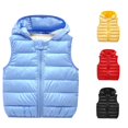 thumbnail image 1 of QWERTY Kids Hooded Winter Vest Solid Color Sleeveless Jacket for Toddler Boys Girls Outerwear Size 4-5 Years, 1 of 5
