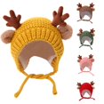 thumbnail image 1 of QWERTY Kids Woolen Hat Lovely Antler Knitted Cap Earmuffs for Boys Girls, 1 of 4