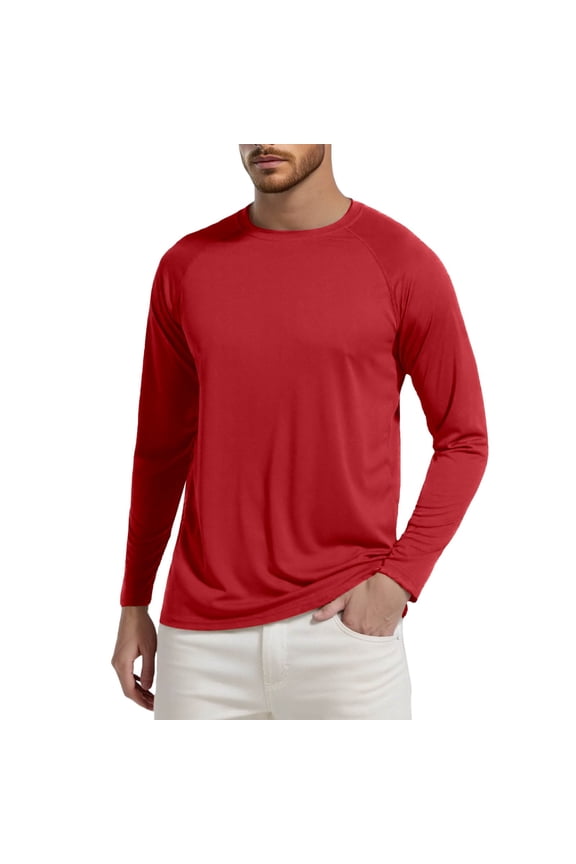 Men's Short Sleeve Performance Shirt UPF for Running Outdoor Training Size S