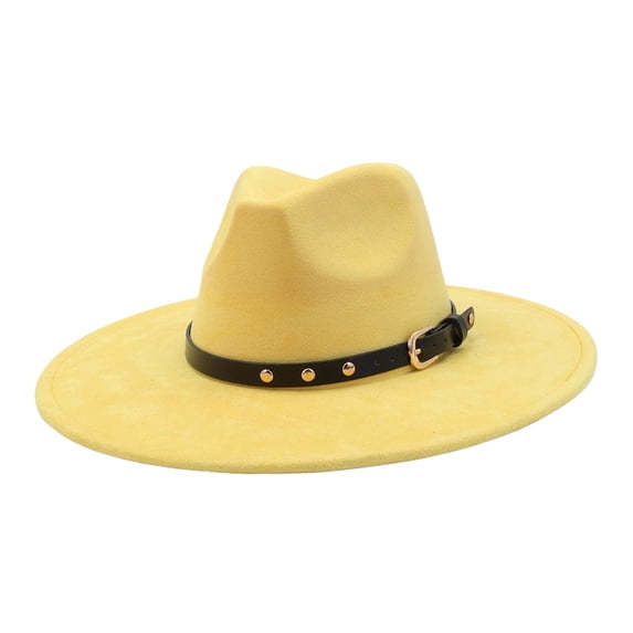 QWERTY Timeless Fedora Hat Wide Brim Jazz Style Ethnic Design Unisex Western Headwear