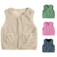 thumbnail image 1 of QWERTY Toddler Thick Zipper Vest Warm Sleeveless Jacket for Boys Girls Spring Winter Coat Size 9-10 Years, 1 of 5