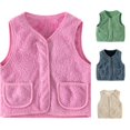 thumbnail image 1 of QWERTY Toddler Thick Zipper Vest Warm Sleeveless Jacket for Boys Girls Spring Winter Coat Size 9-10 Years, 1 of 5